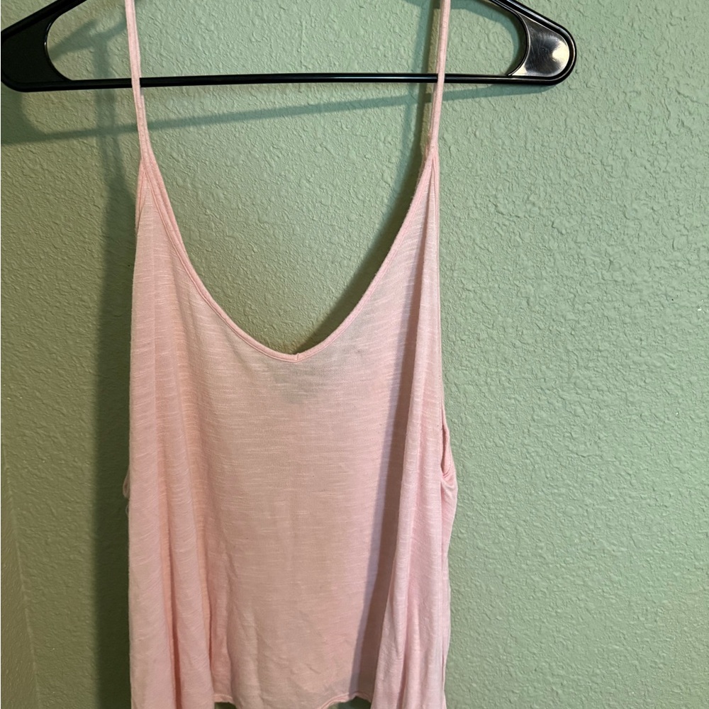 Chic Light Pink Spaghetti Strap Tank Top